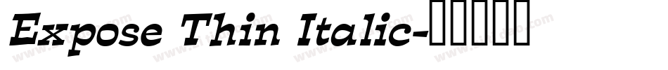Expose Thin Italic字体转换